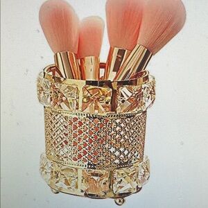 Luxurious Gold Makeup Brush Holder Only